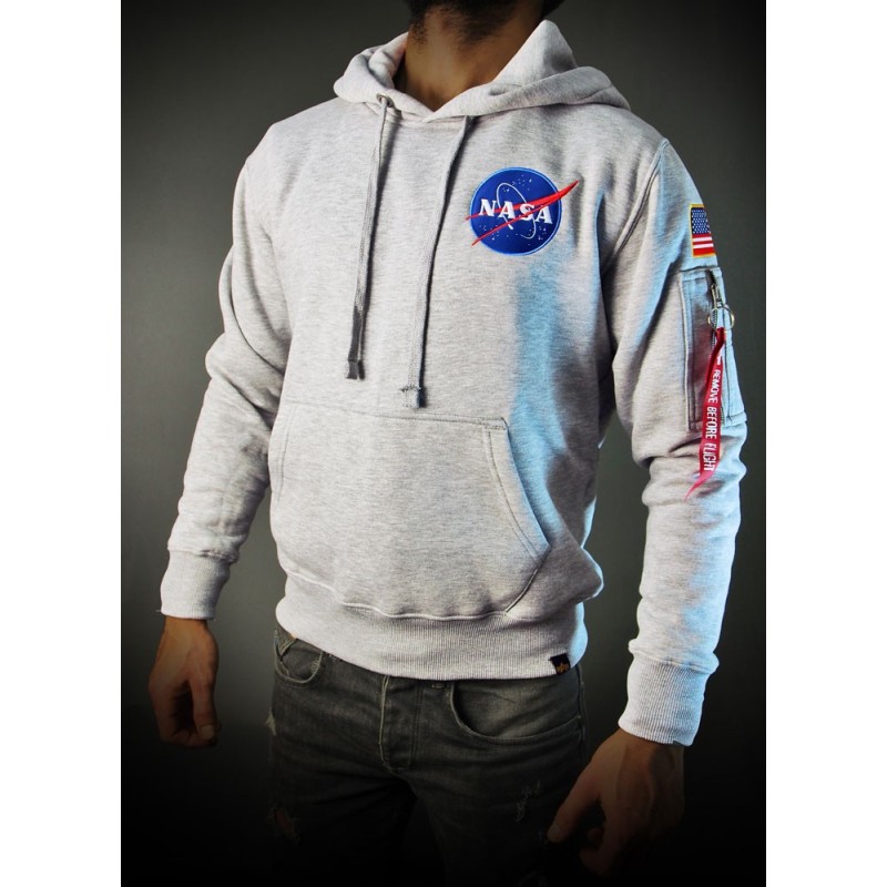 SWEAT SHIRT NASA SPACE SHUTTLE HOODY GRIS