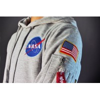 SWEAT SHIRT NASA SPACE SHUTTLE HOODY GRIS