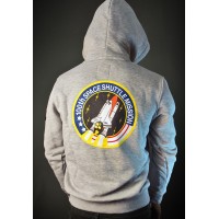 SWEAT SHIRT NASA SPACE SHUTTLE HOODY GRIS