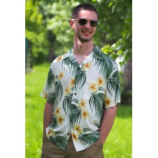 CHEMISE HAWAIENNE 100% RAYON FLORAL 1
