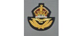 ROYAL AIR FORCE OFFICIER'S WIRE CAP BADGE