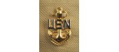 NAVY CPO GARRISON CAP DEVICE (insigne de calot navy)