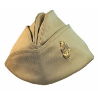 NAVY CPO GARRISON CAP DEVICE (insigne de calot navy)