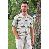 CHEMISE HAWAIENNE RJC COTON WARBIRD PACIFIC 2