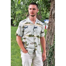 CHEMISE HAWAIENNE RJC COTON WARBIRD PACIFIC 2